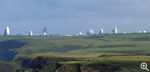 GCHQ Bude, also known as GCHQ Composite Signals Organisation Station Morwenstow (UK), abbreviated to GCHQ CSO Morwenstow, is a UK Government satellite ground station and eavesdropping centre located on the north Cornwall coast at Cleave Camp. Image: 'Andrew' via Flickr.- ALLOW IMAGES
