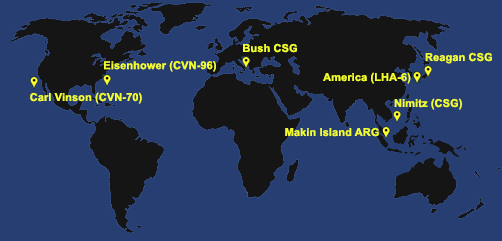 Fleet and Marine Tracker Map as of February 6, 2023.  - ALLOW IMAGES