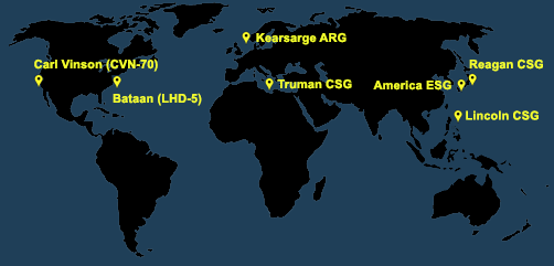 Fleet and Marine Tracker Map as of May 2, 2022.  - ALLOW IMAGES