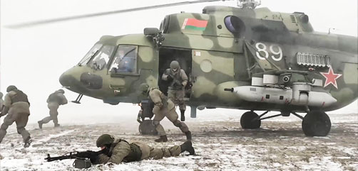 Russia has deployed more troops and military equipment to Belarus than at any time in 30 years. - ALLOW IMAGES